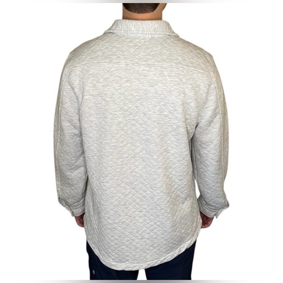 Vineyard Vines Men's Quilted Snap Jacket in Light Grey Medium - Picture 11 of 11